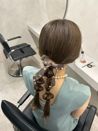 ロング ヘアアレンジ 🌷HARU 暖色/ヘアセット🫧のヘアスタイル