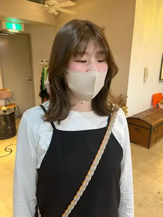 ミディアム カラー 🩷ハイトーン透明感 レイヤー🩷ユリカのヘアスタイル