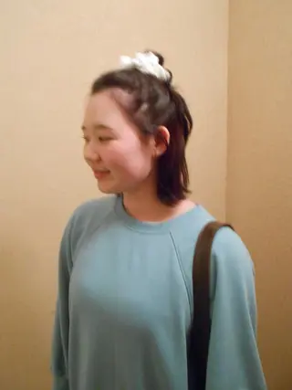 ミディアム Nu:v所属・moe/ 透明感カラー/恵比寿のヘアスタイル