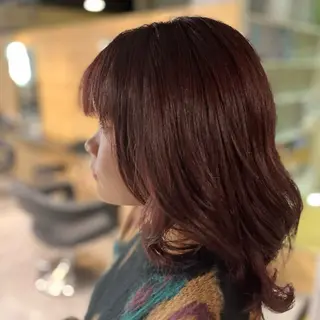 ミディアム カラー モテヘア/グレージュ /ボブ/前原汐🎐のヘアスタイル
