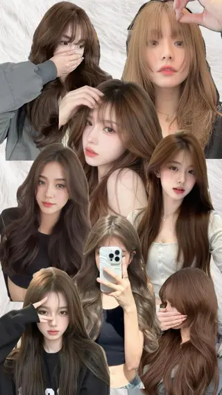 カラー 透ける透明感カラー 🤍anju🎀のヘアスタイル