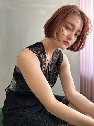 ショート カラー ショート/ボブ/ 心斎橋/宮脇美奈のヘアスタイル