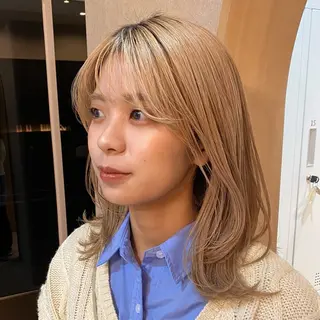 ミディアム カラー 透明感カラー/レイ ヤー/Nana🌈のヘアスタイル