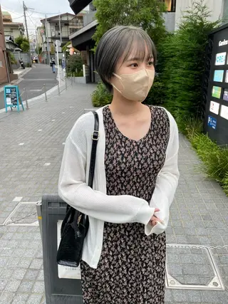 ショート カラー パーマ ヘアアレンジ キッズ ネイル マツエク・マツパ アイブロウ パーマ/透明感カラー /ボブ/吉田一生のヘアスタイル