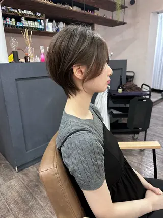 ショート t.hair垂門真吾 曲がる縮毛矯正/ボブのヘアスタイル