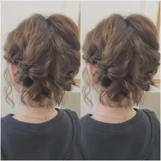 ショート カラー ヘアアレンジ 代表🎀 ふわモテ愛 され髪🩷yumiのヘアスタイル