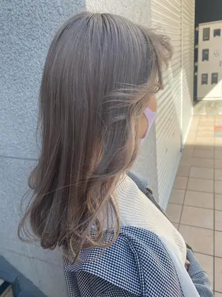 セミロング カラー 💗💗韓国レイヤー yu-ki💗💗のヘアスタイル