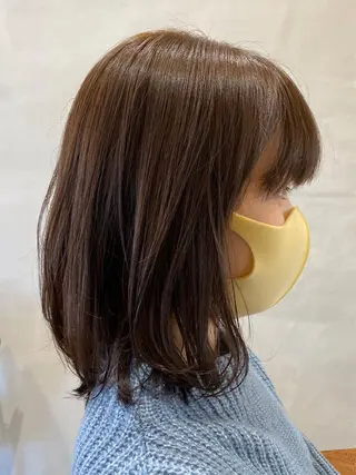 ミディアム カラー hair&eyelash Truth所属・Truth上谷綾子/ 名古屋市北区/黒川駅のヘアスタイル