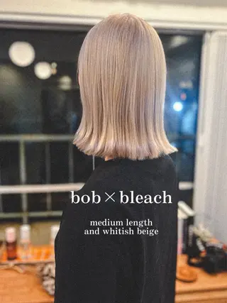 ミディアム カラー ond〖オンド〗所属・中目黒インナーカラー ボブ橋本青輝のヘアスタイル