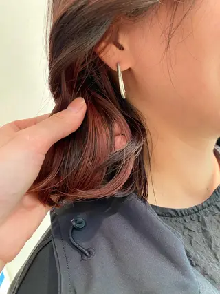 セミロング カラー ✨くびれスタイル✨️ 戸嶋穂乃香のヘアスタイル