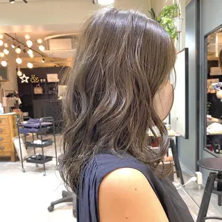 ミディアム カラー パーマ ヘアアレンジ 【ダメージレス施術】 【透明感】北村 拓也のヘアスタイル