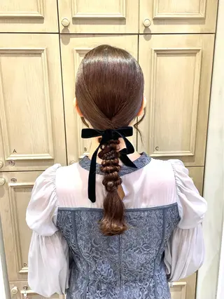 ヘアアレンジ ハイトーンカラー/ 長さだし🐇きょうかのヘアスタイル