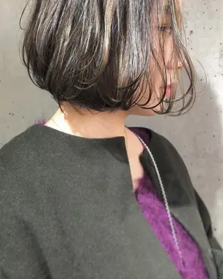 ショート カラー パーマ ヘアアレンジ メンズ キッズ ネイル マツエク・マツパ 韓国風×透明感カラー 髪質改善オタベシンヤのヘアスタイル