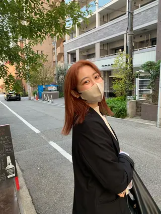 ミディアム カラー パーマ/ボブ/ 神戸/豊浦翔太のヘアスタイル