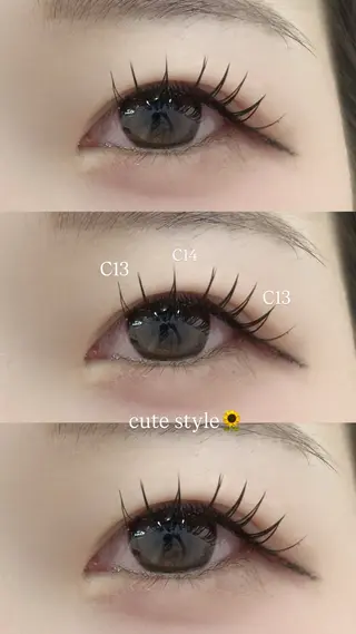 マツエク・マツパ 髪質改善 elena by artefice所属・塩貝 幸音のマツエク・マツパデザイン