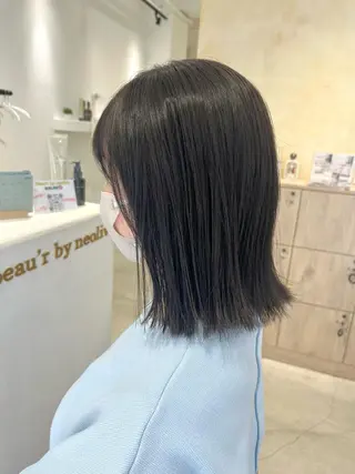 ミディアム カラー ボブ/美髪矯正 /佐藤　奈巳のヘアスタイル