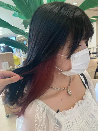セミロング カラー 暖色専門美容師🎀 お客様満足度◎のヘアスタイル