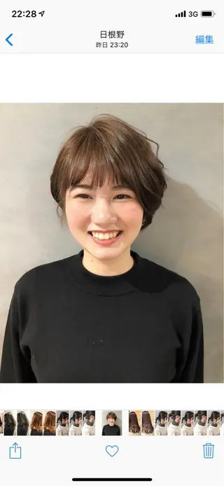 ショート カラー ツキノキ ミナのヘアスタイル