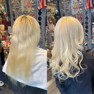 ロング カラー ヘアアレンジ haco+所属・🌈派手髪エクステ ブレイズ🌈ひろとのヘアスタイル