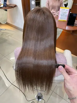 ロング カラー パーマ 縮毛矯正/髪質改善 /韓国風　山川春輝のヘアスタイル