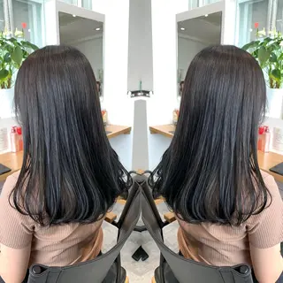 セミロング レイヤーカット/ 艶カラー/RYOMAのヘアスタイル