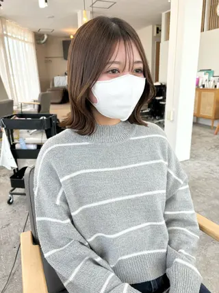 ミディアム yunica所属・yunica manaeのヘアスタイル