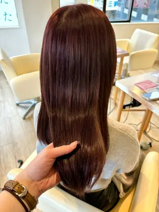 セミロング カラー ヘアアレンジ 女性専用サロンiiro【イロ】所属・【韓国ヘア/透明感 カラー】makotoのヘアスタイル