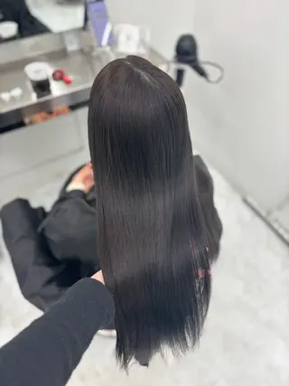 ロング カラー 韓国風暗髪ヘア🤍 🫧MIREIのヘアスタイル