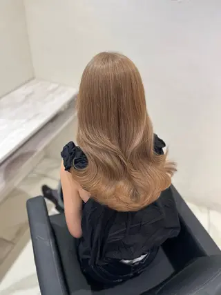 セミロング カラー 🫧ナオ🫧 /韓国 ヘア/ マンツーマンのヘアスタイル