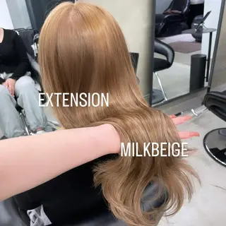 ロング カラー エクステ🩵ブリーチ 韓国ヘア🩵KAEのヘアスタイル