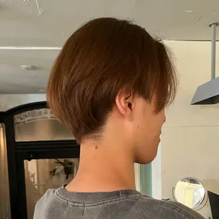 ショート カラー メンズ レイヤー/ベージュ mikuのヘアスタイル