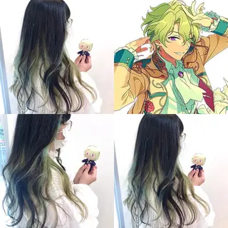 ロング カラー 推しカラー✨ オタク美容師ユウカのヘアスタイル