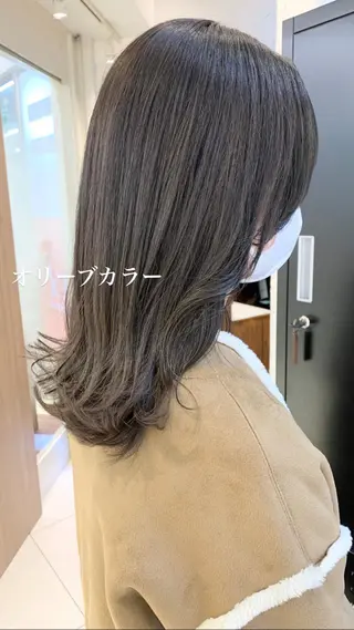 ミディアム カラー 似合わせカラー/艶 髪質改善/ヨシザキのヘアスタイル