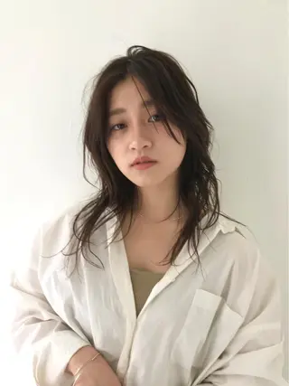 セミロング 🌿似合わせブリーチ 松本朋幸🌿のヘアスタイル