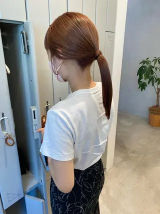 セミロング カラー 、 、のヘアスタイル