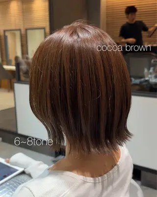 ミディアム けいし🐬ボブ 美髪縮毛矯正のヘアスタイル