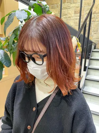 ミディアム 艶髪カラー🫧 髪質改善🪽萩原のヘアスタイル