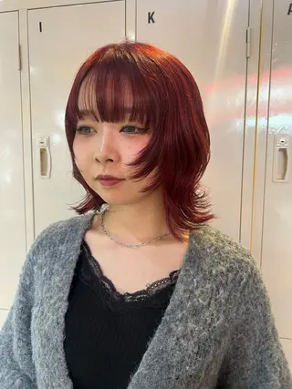 ミディアム 💥ウルフカット デザインあんな💥のヘアスタイル