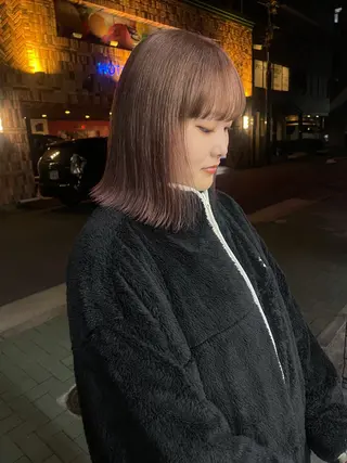 ミディアム ボブカットモデル/パ ーマ/harunaのヘアスタイル