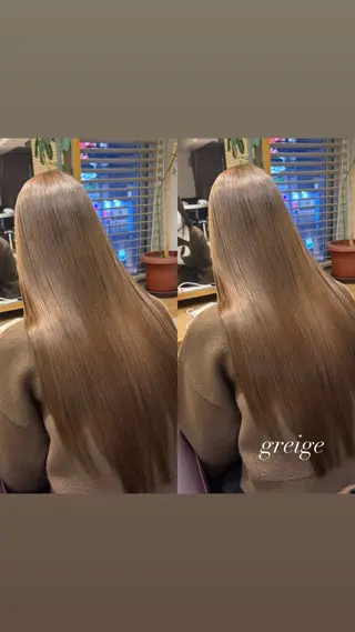 ロング カラー 艶カラー/ ストレート/くるみのヘアスタイル