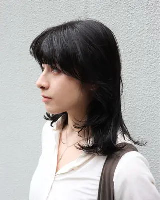 ミディアム カラー 似合わせカット /パーマ岡本淳平のヘアスタイル