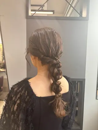 ロング ブリーチなしWカラー ヘアセット菜希のヘアスタイル