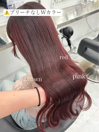 カラー Wカラー/暖色/べ ージュりく©︎🐝のヘアスタイル