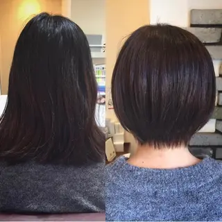 ショート カラー パーマ ヘアアレンジ マツエク・マツパ 上新庄NO1髪質改善 See.店長深田強のヘアスタイル