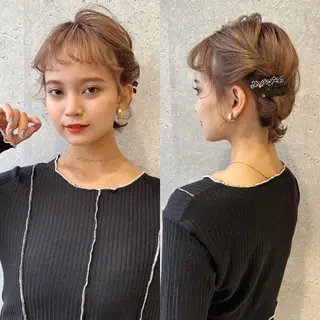 ヘアアレンジ ミディアム 🩰 柔らかいカラー tomomi🌛のヘアスタイル