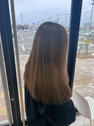 ロング カラー 太白区白髪ぼかし/ ボブカット/千葉達人のヘアスタイル
