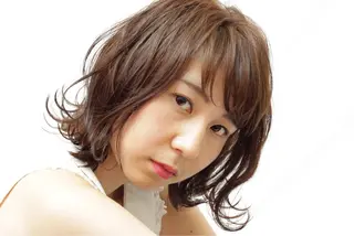 ショート 【コテ巻き風パーマ】 一木快斗のヘアスタイル