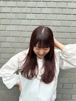 ロング カラー レイヤーカット ボブパーマNo.1のヘアスタイル