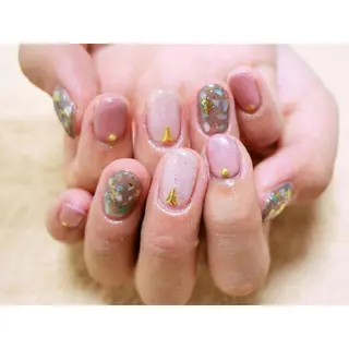 ネイル 痛ネイル/ワンホン/ フィルイン/長さだしのネイルデザイン