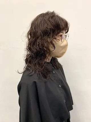 セミロング パーマ ryuei /原宿のヘアスタイル